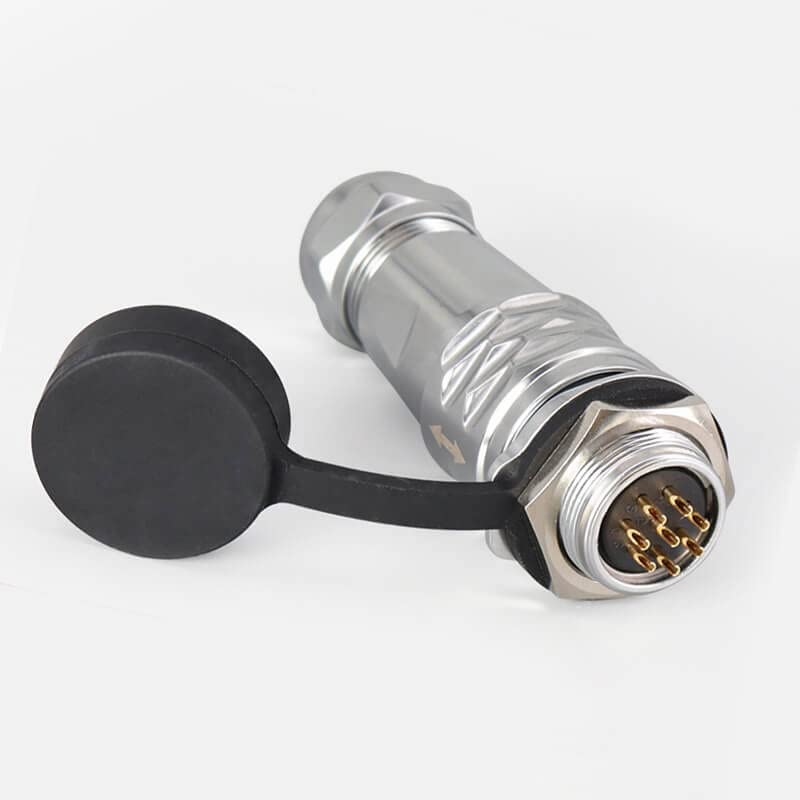 SF20 8 Pin Metal Aviation Industrial Male Plug Female Socket Back-Mount Waterproof Circular Push-Pull Quick