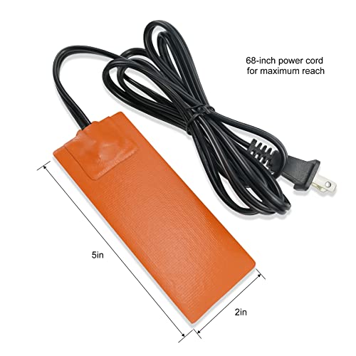 Silicone Heating Pad, 2 X 5inch Car Universal Oil Pan