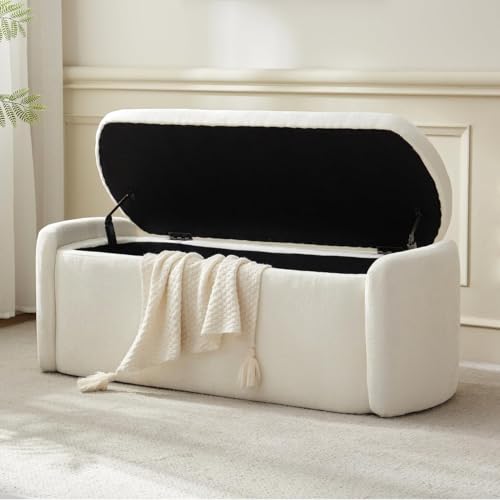 Fabrique Richford Premium Fabric 2-Seater Ottoman (White) | Multi...