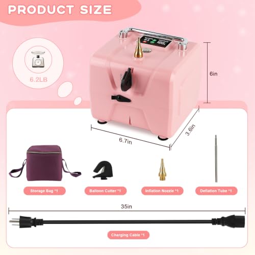 Image of IDAODAN Electric Balloon Pump, Portable Electric Balloon Blower Machine Inflator Air Pump for Party Decorations