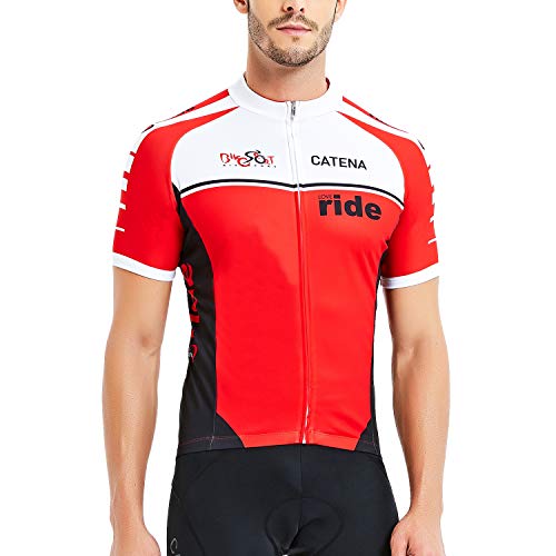 Maillot de cyclisme homme rouge pour vos sorties vélo estivales CATENA XS