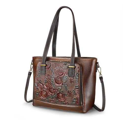 Sac à bandoulière en cuir vintage avec poignée chic pour femme