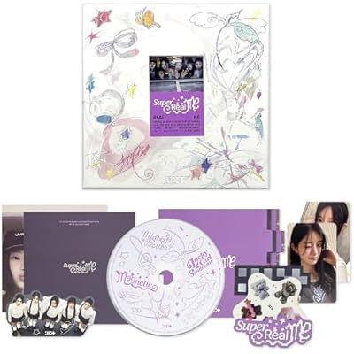 ILLIT - 1st Mini Album [SUPER REAL ME] (REAL ME ver.) Photobook + CD-R + Photocard + Illit Logo Sticker + Album Logo Sticker + Sticker + Paper Magnet + Paper Ornaments + Poster With Lyrics