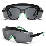 TOREGE Protective Eyewear, Safety Glasses With Anti-Fog Lense, Adjustable Frames And Temples, Suitab