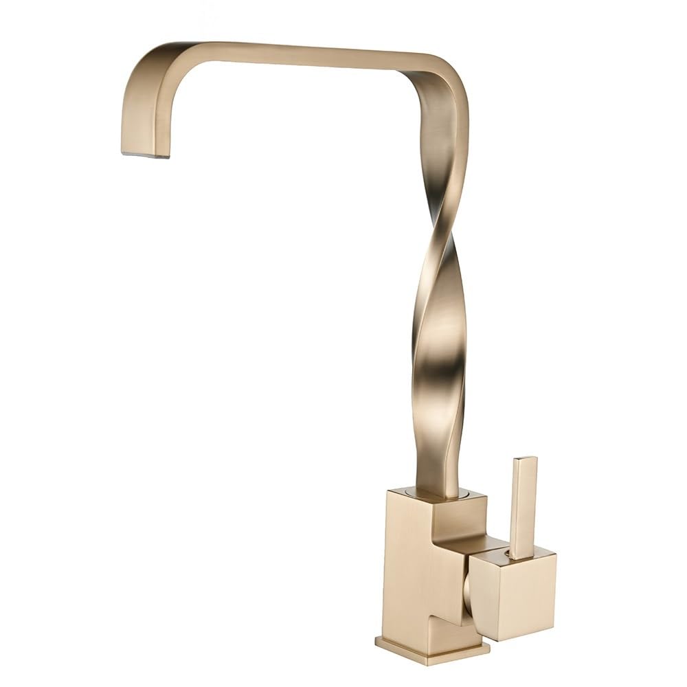 Mitigeur double usage VELORE pivotant 360 noir doré brossé