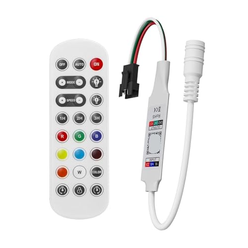 Contrôleur LED WS2811 WS2812B DC5-24V avec télécommande infrarouge à 24 touches