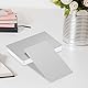 50 Stücke Metall Visitenkarten, Laser Gravierte Metall Karte, Aluminium Leere Visitenkarten Metallplatte 8.6 cm x 5.4 cm x 0.2 mm für Kunden Geschäfts DIY Geschenkkarten (Silber-Grau)