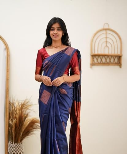 Image of Avantika Fashion Women's Kanjivaram Soft Silk Banarasi Sarees With Blouse Piece For Women