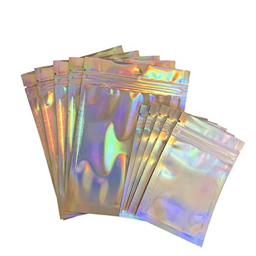 Guangcailun 100st återförslutningsbara zip-lock påse matförvaring foliepåsar plast lukt säker påse Smell säkra påse Party Supplies, 7x10cm