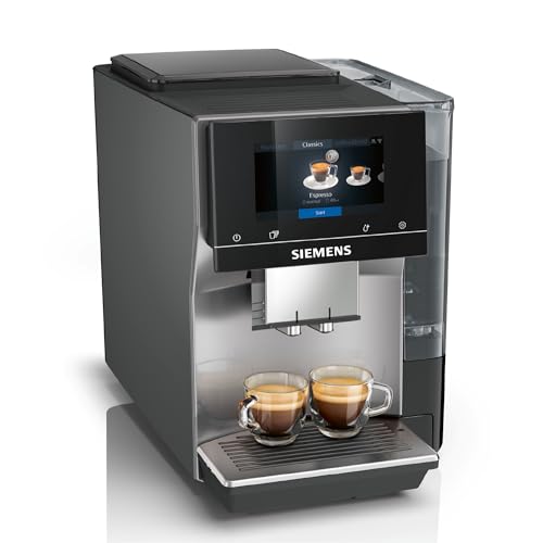 SIEMENS, machine à café à grain entièrement automatique, EQ700, écran iSelect, coffeeWorld, avec Cold Brew et Slow Brew, cappuccinatore, Home Connect, gris...