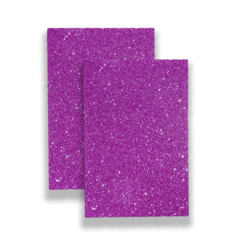 Image of TOEPODO Cast Acrylic Sheet Glitter Acrylic Sheet 1 /8 inch Thickness, 19 inchx12 inch, Suitable for Laser Cutting, Ideal Material for Jewelry, Crafting, DIY Projects & Home Decor (2pcs,Purple,19x12inch)