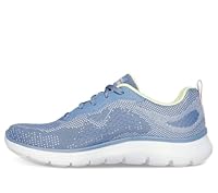 Skechers Women's Flex Appeal 5.0 Sneaker, Crusing Thru - Blue/Lime, US 7