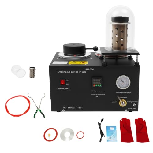 1500w Vacuum Casting Machine 2100℉ Metal Melting Furnace 1/3HP