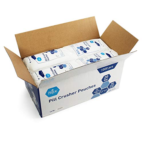 Medpride Pill Crusher Pouches – Pack Of 1000 Disposable Medicine Crushers – Medical Grade Clear Tablet Crushing Bags For Easy Consumption With Zero Waste – 4.7”X2” #TOP2