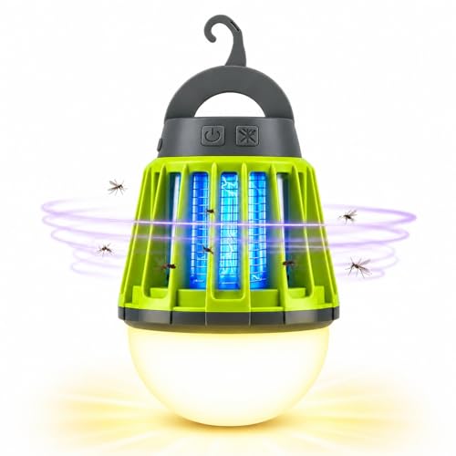 Mosquito Repellent Lamp 2 in 1 Lantern and Bug Killer USB Rechargeable Portable Camping Light for Camping Campervan and Motorhome