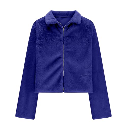 Outerwear for Women Winter Fall Thermal Fuzzy Plain Jacket Outfit Women 2025 Regular Fit Y2K3