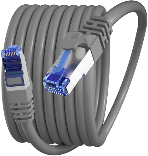 Cat 6 Ethernet Cable 25ft, Cat 6 Outdoor&Indoor FTP Shielded Ethernet Cable, 23AWG Heavy Duty Network Cable, Waterproof, Direct Burial, UV Resistant, RJ45 Internet LAN Cable Patch Cords for Router