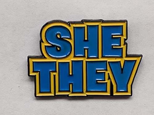 She They Femme Nonbinary Bigender Enamel Pronoun Pin3