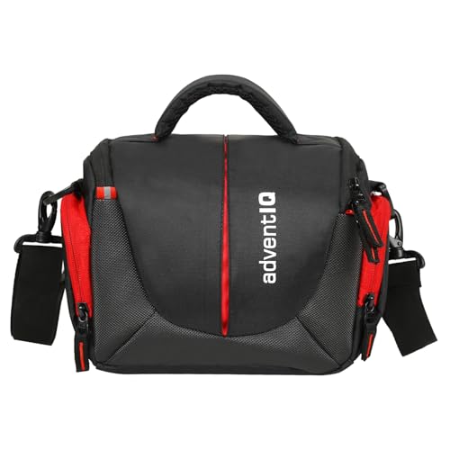 Image of Compact Captura Pro 0297 Camera Bag for DSLR & Mirrorless - Fits Nikon, Canon, Sony - Camera Bag for Travel - Shockproof Sling Case for Lens - Water-Resistant (Black Red)