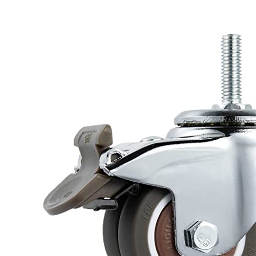Rueda M10 con freno para muebles y sofás soporte de 55kg diámetro doble
