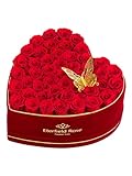 Eterfield 47 Forever Flowers in Heart Shape Box, Valentines Day Preserved Roses That Last Over a Year Preserved Flowers Birthday Gifts for Her Women Mom Wife Anniversary Mothers Day Christmas, Red