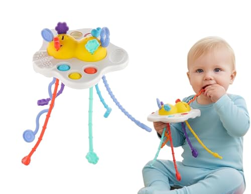 Image of Brand Conquer Montessori Toys for 1 Year Old Boy, Toddler Fidget Sensory Airplane Travel Toys for Toddlers 1-3 - Toddler Stocking Stuffers One Year Old Boy Birthday Gift (Pull String Toy)