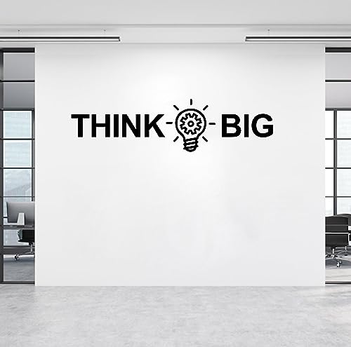 Sticker mural moderne Think Big noir pour motiver les élèves dans une école