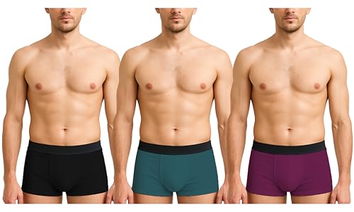 Image of HK47 Men Underwear Pack, Ice Silk Stretchable Breathable Trunks, Regular Fit Men's Brief, Anti Bacterial Quick Dry Innerwear for Men