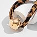 PLOUTOS Trendy Boho Leopard Fabric Choker Necklace for Women Gold Sphere Pendant Adjustable Knot Design Bold Statement Fashion Jewelry for Party Daily Wear (Gold)