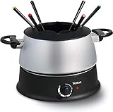 Topf spülmaschinengeeignet Tefal EF 3000.10 Fondue (1,200 Watt, mit sechs Gabeln) silber