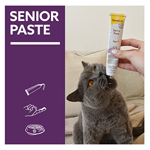 GimCat EXPERT LINE Senior Paste - Funktionaler Katzensnack unterstützt gesunde Alterung von Katzen ab 7 Jahren - 1 Tube