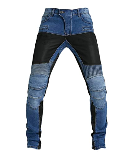 ORANDESIGNE Uomo Pantaloni da Moto Biker Jeans