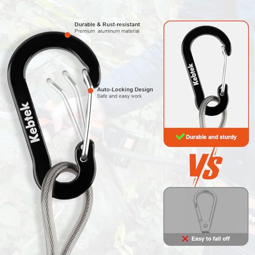 Image of Kebtek 2 in 1 Working Combo Includes Tool Tether Lanyard and Hanging Toolkit, Stretchy Rope Tough Pouch for Heavy Duty Hand or Power Tools like Drill Hammer Wrench Pruning Shear