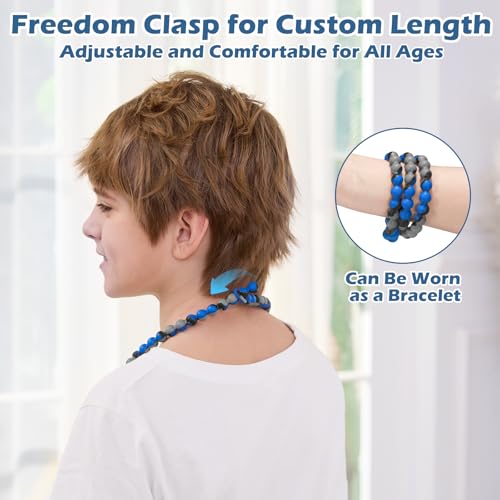 Chew Necklaces for Sensory Kids and Adults, Chewy Necklace Sensory Toys for Nail Biting, Silicone Necklace for Autism, ADHD, SPD, Fidget Oral Chew Toys for Boys and Girls - Image 7