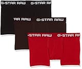 Eng anliegend geschnitten G-STAR RAW Herren Classic Trunk CLR 3 Pack Boxershorts, Mehrfarbig (Dk Flame/Deep Bordeaux/Bl 8527), XL (3er Pack)