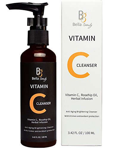 Facial Cleanser with Vitamin C - Anti Aging, Breakout & Blemish, Wrinkle Reducing Gel Face Wash - Clear Pores on Oily, Dry & Sensitive Skin with Organic & Natural ingredients for Women and Men