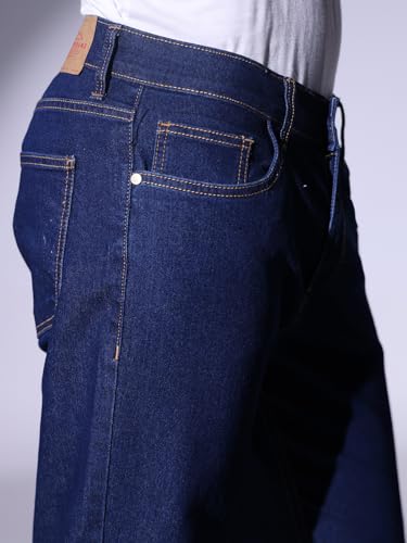 Image of Hubberholme Men Black Cotton Fabric Relaxed Fit Mid-Rise Stretchable Jeans