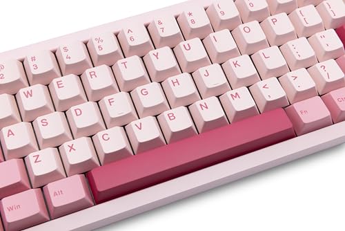 Image of KEEBMONKEY WOBKEY Zen 65 65% Quick Release Wireless Mechanical Keyboard with RGB, CNC Aluminum Case, Hot-Swappable, VIA Support, BT /2.4G /USB-C Gaming Keyboard for Mac /Windows (Lite Pink)
