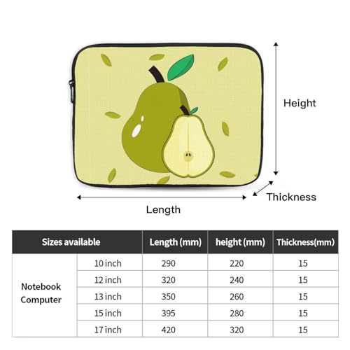 Cartoon Pear Laptop Sleeve Case 15 Inch Suitable For Notebook Computer Tablet Traveling Carrying Simple Case4