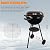 CUKOR 2 in 1 Electric Barbecue Grill?Electric & Charcoal Grill BBQ Grill Indoor Outdoor, Non-stick Porcelain-Enameled Lid and Wheels