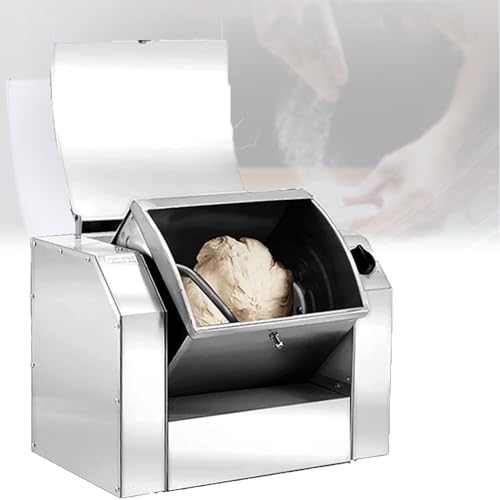 Commercial Household Stand Mixer, 50kg/H Professional Dough Mixing Machine With Timing Function, Countertop Automatic Flour Mixer For Making Pasta Pizza Dumpling Noodle Roll 5kg,
