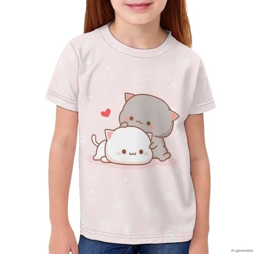 Image of WELLFLYHOM Kids Tshirts Girls Boys Short Sleeve Crewneck Tees Shirts Casual Sport Pullover Tops Size 3-16 Years