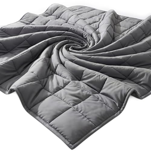 Image of Smart Queen Weighted Blanket for Adults, Full Size 48x72, 15lbs, Soft Heavy Blanket Machine Washable for Fall, Bedding &Napping with Premium Glass Beads (48x72 | 15lbs Grey)