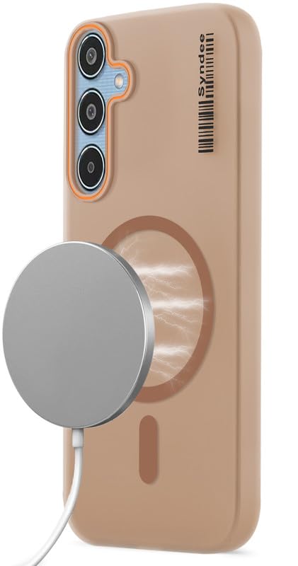 Image of Mr. Case Back Cover for Samsung M35 5G Sleek Frosted Translucent Back Only Compatible with Wireless Magnetic Accessories | Anti-Scratch Shockproof Phone Case - Brown