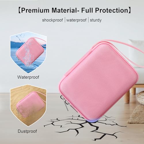 Image of Elonbo Carrying Case for Portable Handheld Inhaler Nebulizer Machine, Pink