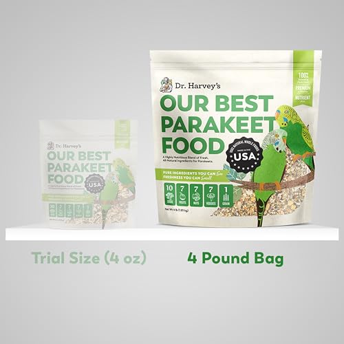 Dr. Harvey's Our Best Parakeet Blend Natural Food for Parakeets, 4-Pound Bag