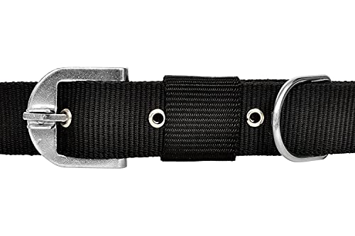 Image of Dog Export Quality Nylon Easy to Control Buckle Everyday Neck Collar Belt and Hand Weaved Durable Training Rope Leash Set (Black)