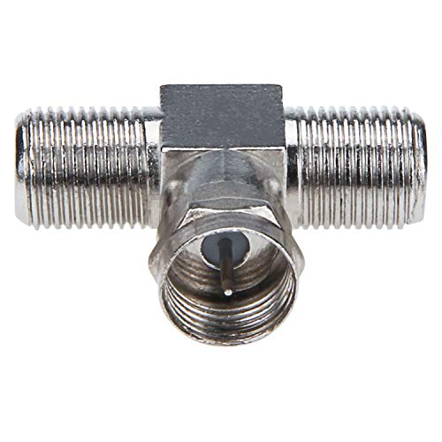 image for RFAdapter Coaxial Cable Splitter, TV Splitter 2 in 1 Out 2-Pack F Type
