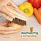 lampox® Gemüsebürste aus Bambus in Zwei Härtegraden, Reinigungsbürste für Obst, Gemüse, Kartoffel, Karotten, Wurzelbürste, Bürste zur Gemüsereinigung, Spülbürste, Kartoffelbürste, Obstbürste