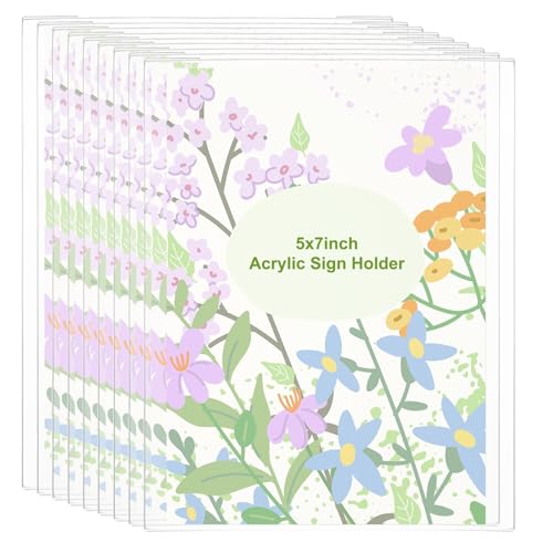 Support mural en acrylique horizontal 13x18 cm PATIKIL transparent, lot de 9